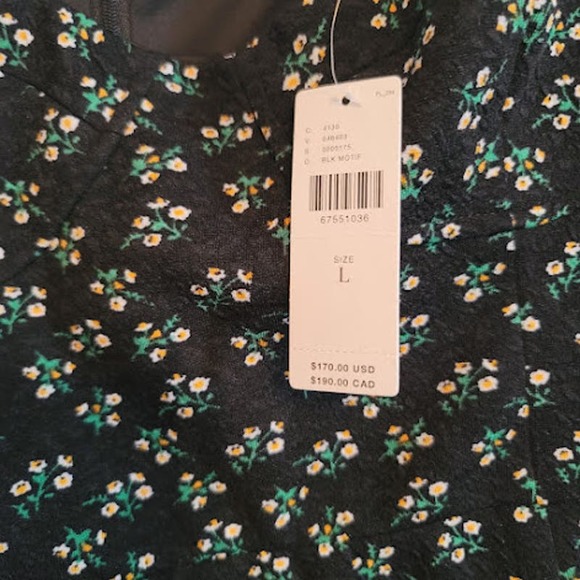 Hutch- Dress NWT- Black with floral print - Size Large - Picture 5 of 9